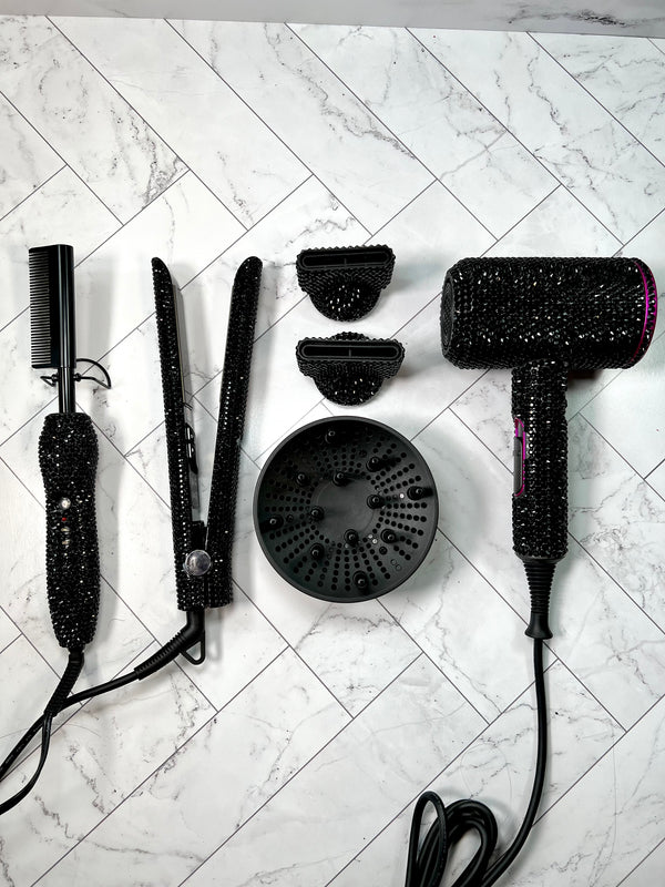 Stylepro Bling Flatiron, Hot Comb, & Dryer Trio